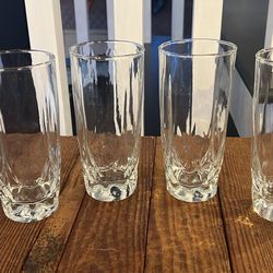 Vintage Anchor Hocking Crown Point Tumbler Glasses (4) 