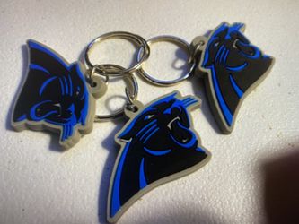 One Carolina Panthers keychain