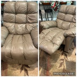 All furniture for sale. Entire lot of $400  2 Recliners, Entertainment Center,  2 End Tables