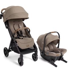 Joie Nutmeg Travel System with Mint Infant Car Seat - Maple
