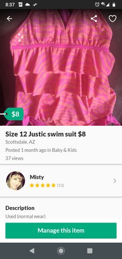 Very cute Justice swim suite