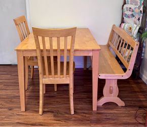 Dining Table, Chairs and Bench