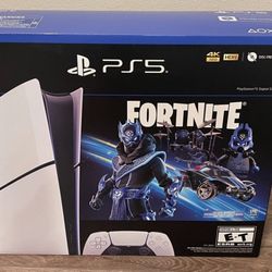 Sony PlayStation 5 Slim Console Digital Edition- Fortnite Cobalt Star Bundle, Comes In Original Box