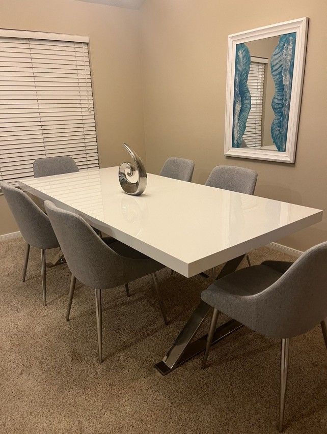 New Marble Dining Room Set