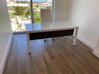 Glass desk