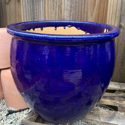 Blue Ceramic Planter Pots 