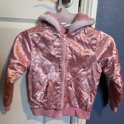 Toddlers/girls Pink Heart 💖 Jacket Wth Hood