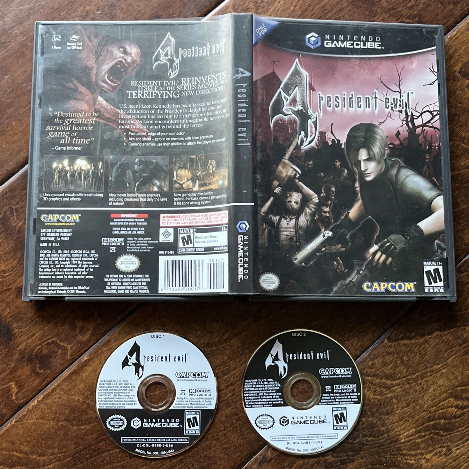 Resident Evil 4 (Nintendo GameCube, 2005) 2-Disc No Manual Tested