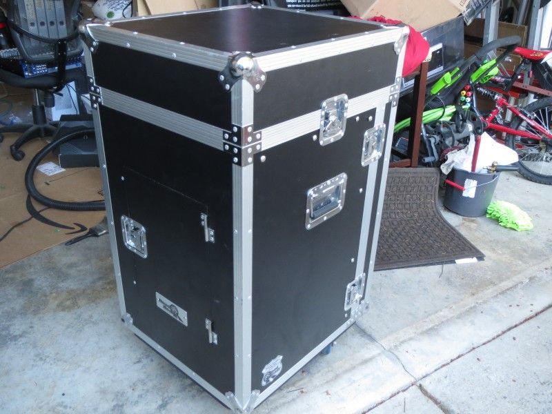 Road Ready RRM14UW 10U Slant Rack 14U Vertical Rack W/ Caster Board