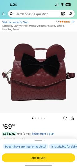 Loungefly Minnie Mouse Side Bag