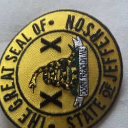 State of Jefferson Iron on patch set of five.