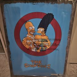 Simpsons Metal Tin Wall Art 18 X 24