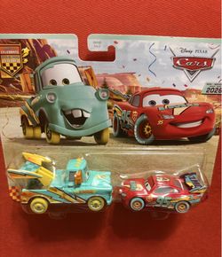 HARD TO FIND! Disney Pixar Cars Race To Celebrate Mater Lightning McQueen 2026 New!