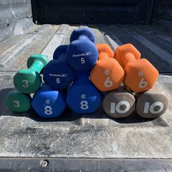  Neoprene Dumbbell Weight Set 64lbs (Pairs of 3/5/6/8/10lbs)
