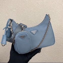 PRDA Designer Luxury Purse With Box And Cloth Makeup ✅