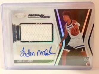 2020-21 Panini Certified - Freshman Fabric Signatures Jaden McDaniels #FF-JAD