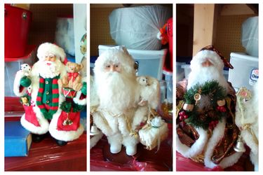 4 decorative Christmas santas