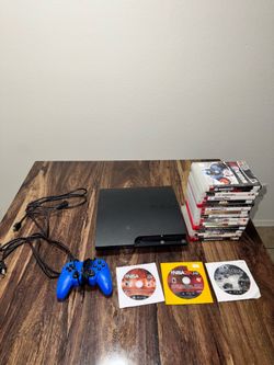 PS3 Slim Console Bundle with Games and Controllers