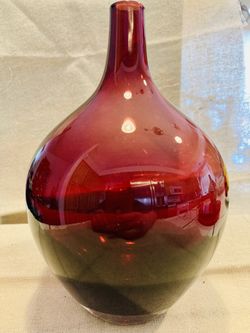 IKEA burgundy red bud vase - 8.5” high x 5” wide