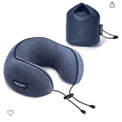 Travel Pillow,Unique Patented Memory Foam Neck Pillow,Ergonomic&Washable Nap Pillow,Can Be Rolled Up,Hoodie Lock+Drawstring Bag,Portable&Comfortable f