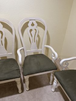 Coaster Brand-Table With Glass Top -4 Chairs & Buffet