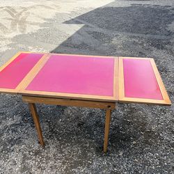 Wood foldable retro table