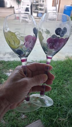 Hand Painted Glasses $30 FIRM