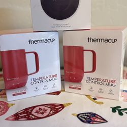 NEW IN BOX SEALED RED THERMACUPS