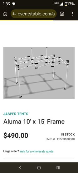 10 x 15 heavy duty aluminum canopy frame (only frame)