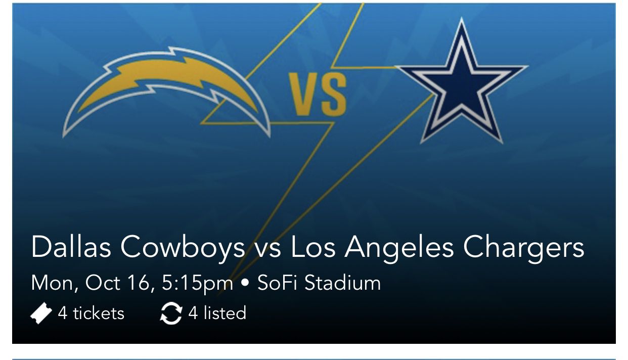cowboys and chargers tickets