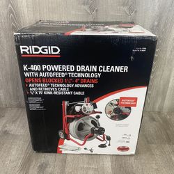 Ridgid K-400AF Powered Drain Cleaner 3/8” x 75’