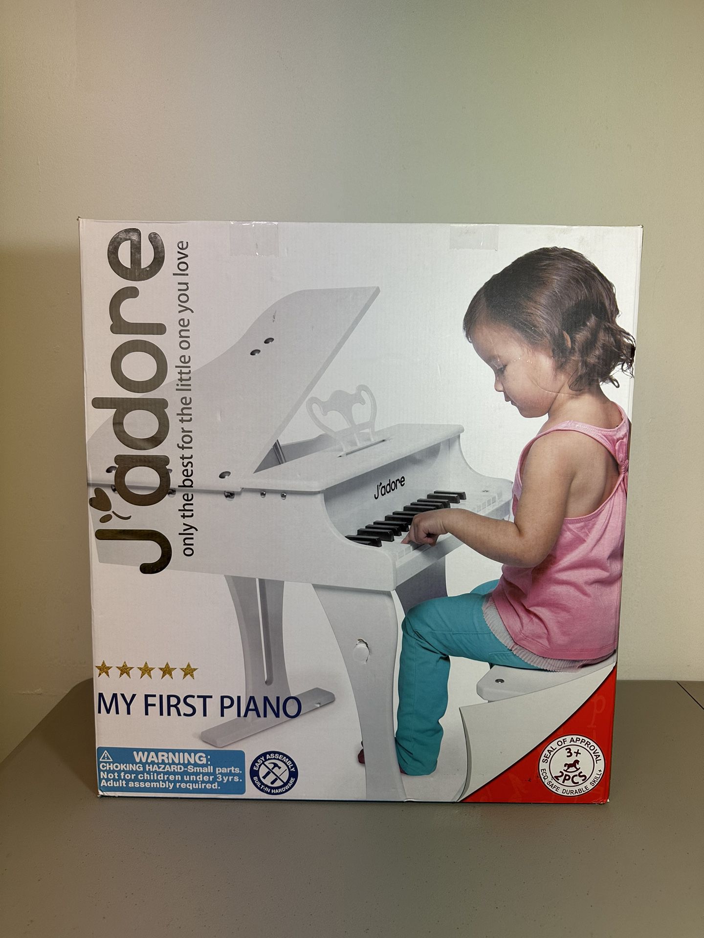 J'Adore 832008 My First Melody GrandPiano, White