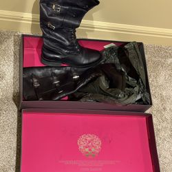 Vince Camuto Long Harness Black Boots