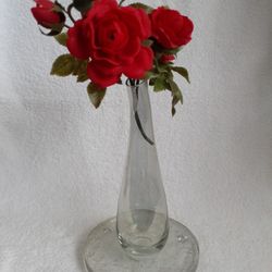 Red Roses in Vase  ( Artificial )