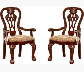 $149!! 🏡 Elegant Furniture of America Elana Dining Arm Chairs – Set of 2 – Brand New 🏡