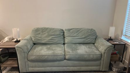 Sage green pull out couch