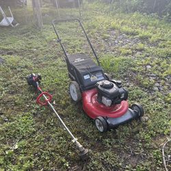 Lawn Mower and weed wacker 