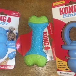 New 3 KONG Puppy Chew Toys