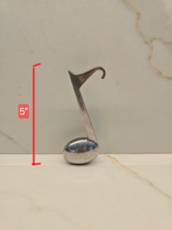 5" Silver Metal Music Note Figurine Bottle Opener
