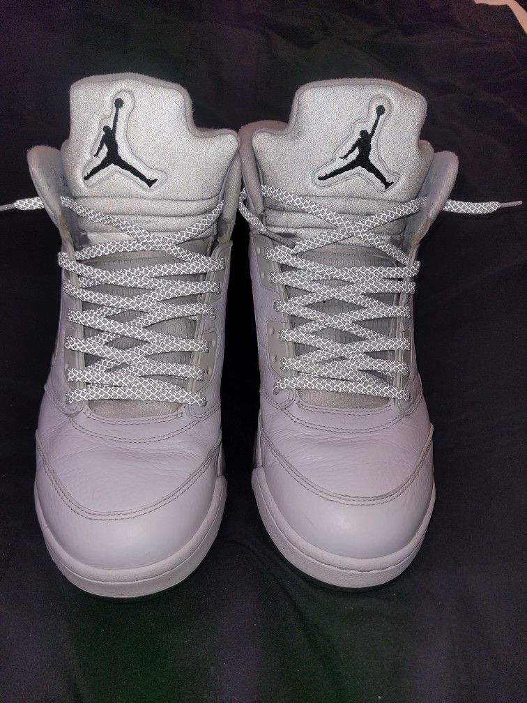 Jordan Retro 5 White Metallic Size 12