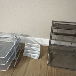 Set Of 3 - Desk Organizers/ Paper Organizers 