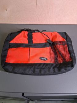 Orange and Black Organizer Pouch with Mesh Pocket