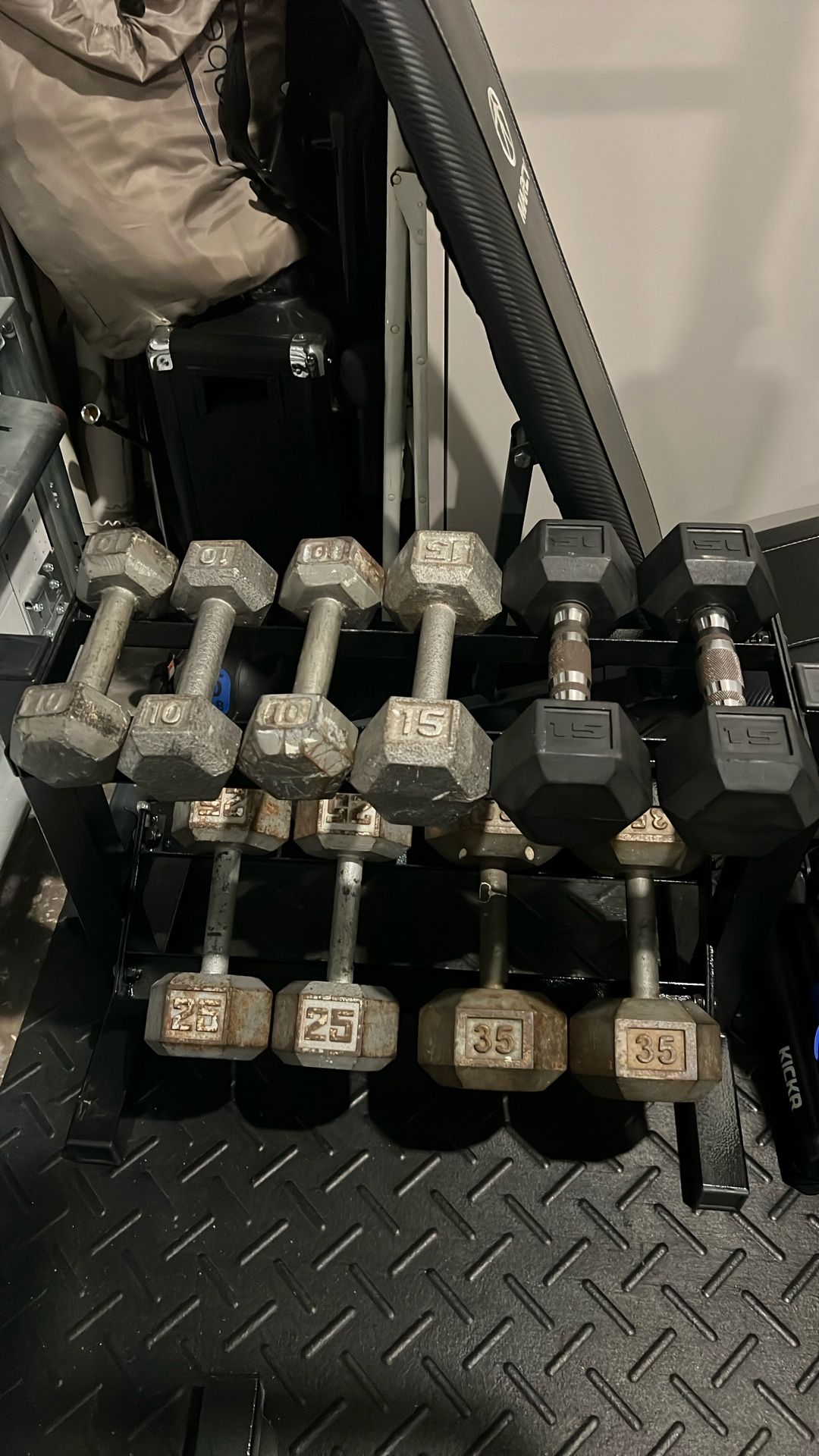 Dumbbells Dumb bells Workout Weights Weight Gym 35 25 15 10 Lb Lbs Pound Pounds Libras Pesas Workout