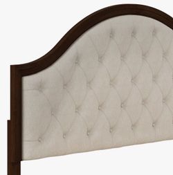 Upholstered Solid Wood Platform Bed-King Size