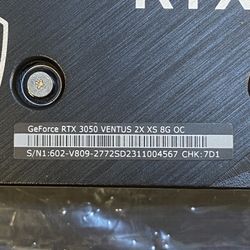 GPU GeForce RTX 3050 VENTUS 2X XS 8G OC (READ Description Computer Pc)