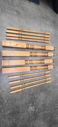 Solid OAK stair railing parts