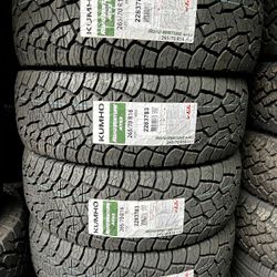 265/70/16 A/t New Tires #4 Kumho Mount & Balance // 4 llantas nuevas todo terreno Instaladas Y Balanceadas