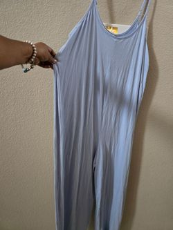 Light Blue Spaghetti Strap Jumpsuit size large