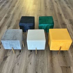 Velvet Ottoman Stools