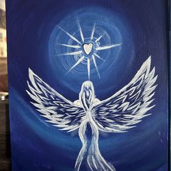 Angel with Heart Halo - 8x10
